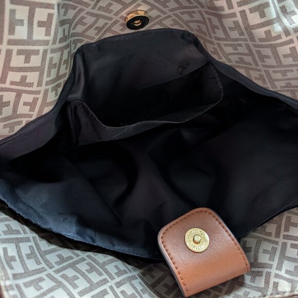 Tommy Hilfiger Tote Bag, Logo Print in khaki with brown faux leather details - Picture 9 of 10